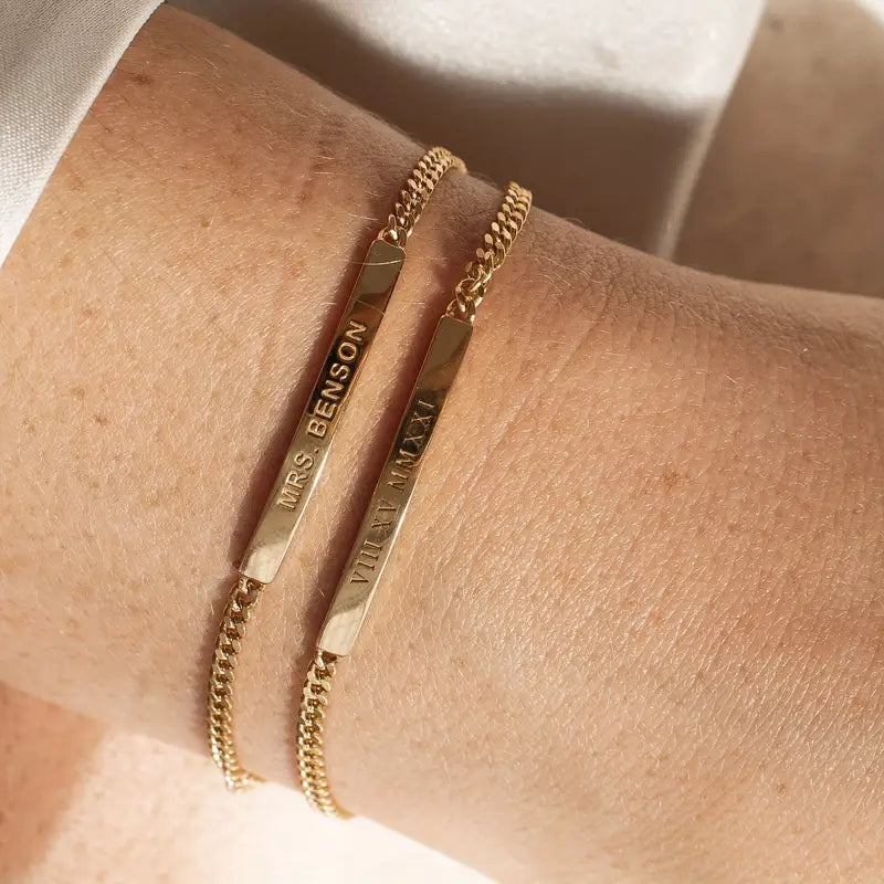 Custom Engraved Name Bracelet