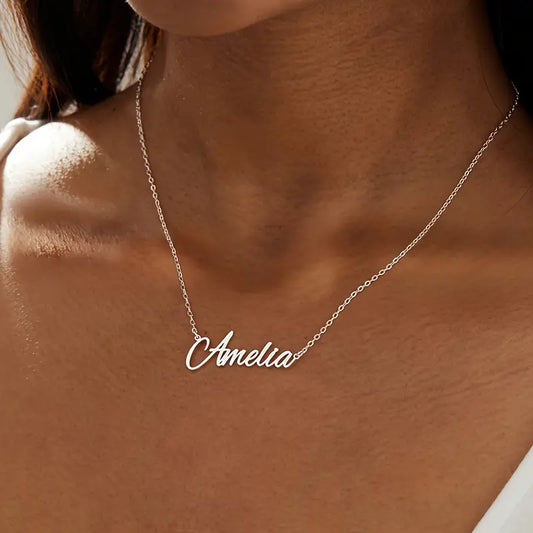 Custom Silver Name Necklace